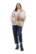 Γυναικεία Οικολογική Γούνα Oversize με Κουκούλα & Φερμουάρ