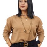 Γυναικεία Soft Μπλούζα με Λαιμόκοψη Ταμπά