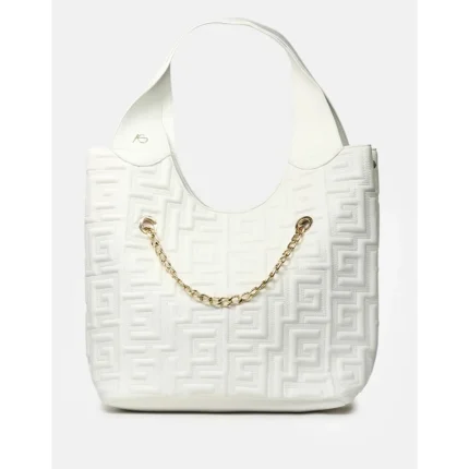 Άσπρη τσάντα ώμου Manus