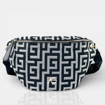 Ασπρόμαυρη Τσάντα Χιαστί