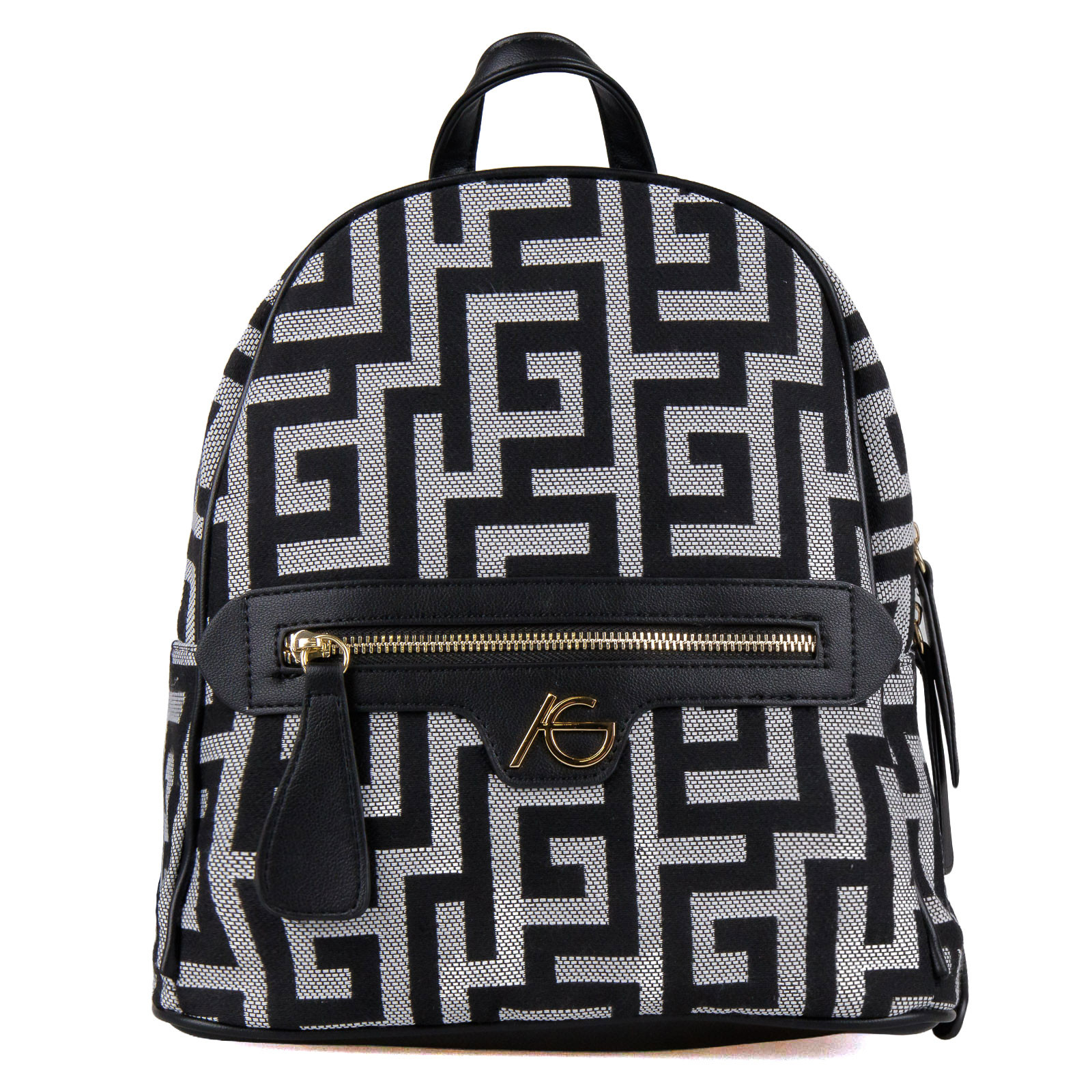 dixrwmo-yfasmatino-sakidio-plaths-ag-grey-black-siliad-bgpk-AG2317-01-blkgry Ασπρόμαυρο σακίδιο πλάτης Sif - Image 1