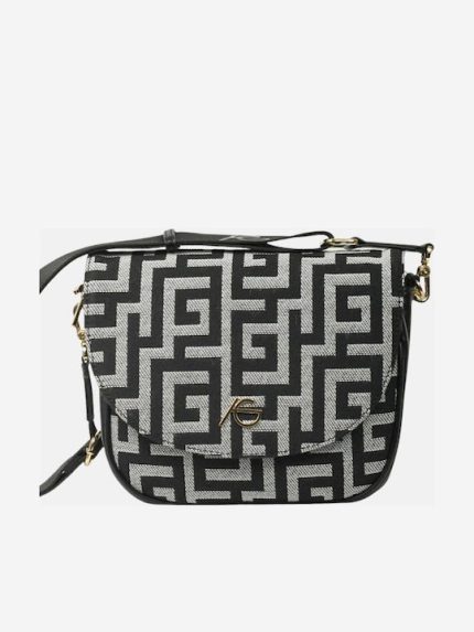 Γυναικεία Τσάντα Χιαστί Ασπρόμαυρη