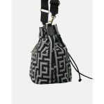 Χειροποίητη τσάντα ώμου πουγκί ασπρόμαυρο Relm - Image 2