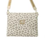 Μπεζ Λεοπάρ τσάντα χιαστί Speio