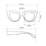 Γυαλιά Ηλίου Claudia Big Cat Eye Pink Havana - Image 8