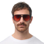 Γυαλιά Ηλίου Alessio Unisex Μαύρο - Κόκκινο - Image 5