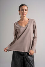 Μπλούζα με V oversized Πούρο