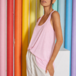 Μπλούζα με αθλητική πλάτη basic Ροζ