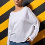 Μπλούζα μακρυμάνικη εξώγαζα Λευκή