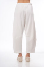 Παντελόνι φούτερ με τσέπες barrel Λευκό - Image 4