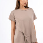 Μπλούζα φούτερ με Ασύμμετρο Κόψιμο Πούρο