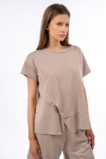 Μπλούζα φούτερ με Ασύμμετρο Κόψιμο Πούρο