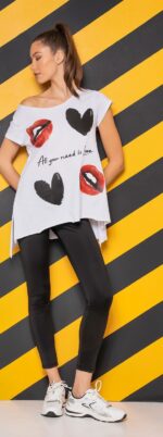 Μπλούζα κοντομάνικη XOXO Λευκή