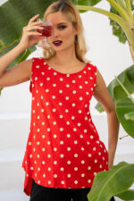 Μπλούζα με άνοιγμα στην πλάτη Poua Κόκκινη