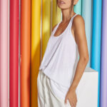 Μπλούζα με αθλητική πλάτη basic Λευκή