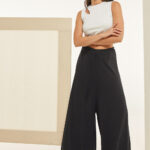 Παντελόνα ζιπ κιλότ Μαύρη