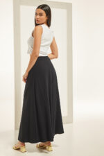 Παντελόνα ζιπ κιλότ Μαύρη - Image 4