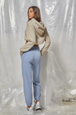 Παντελόνι φούτερ με λάστιχο και ρυθμιζόμενο κορδόνι Σιέλ - Image 2